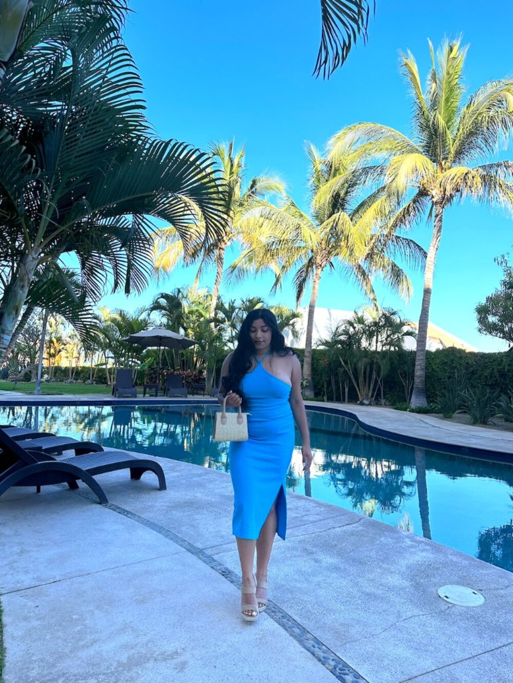 Blue Halter Dress